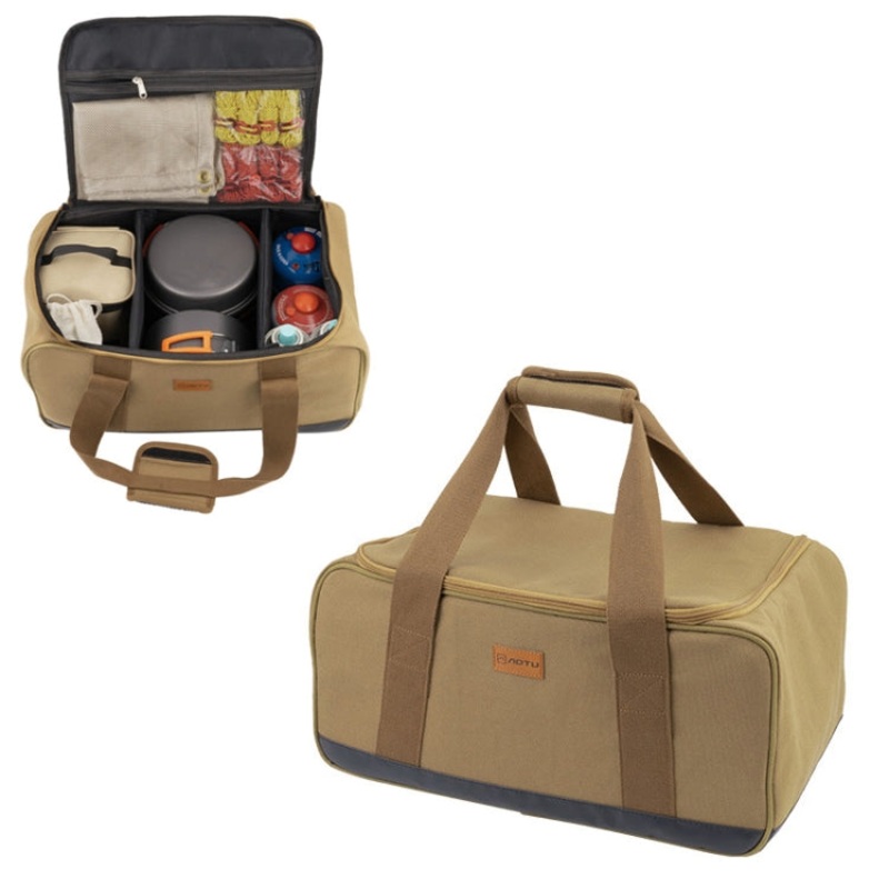 Large Capacity Outdoor Camping Equipment Storage Bag with Removable Partition (Black)