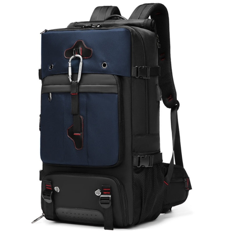Large Capacity Waterproof Outdoor Mountaineering Backpack with USB Port (Blue)