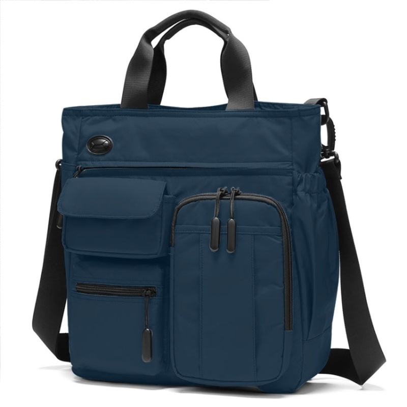 Lightweight Casual Multi-Compartment Laptop Messenger Bag Large Capacity (Blue)