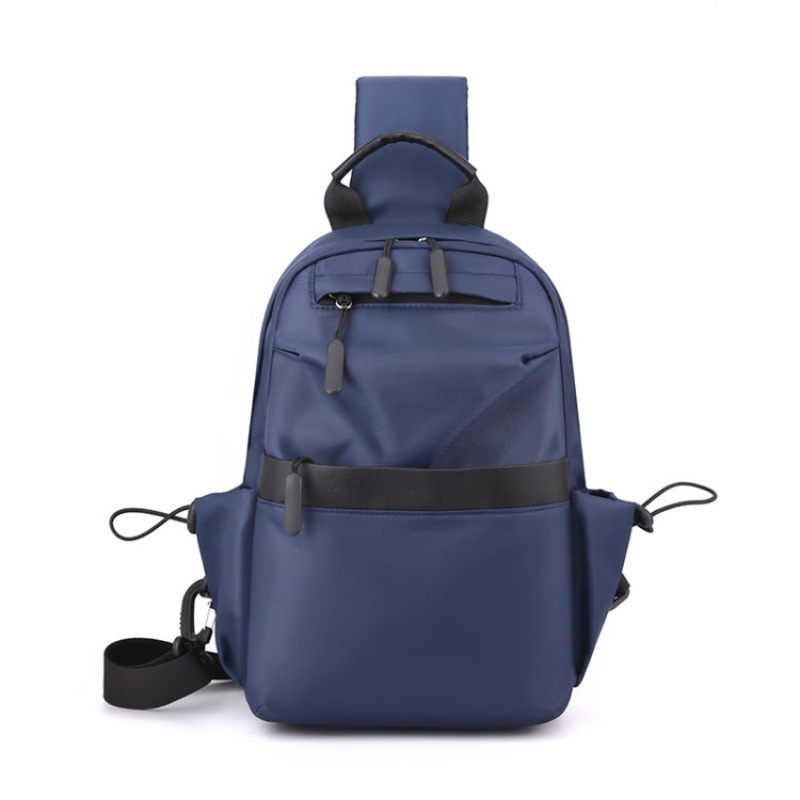 Men Messenger Large Capacity Sports Chest Bag (Dark Blue)