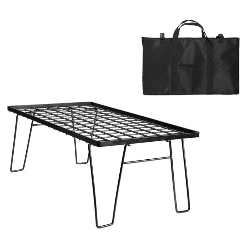 Outdoor Folding Mesh Table with Storage Bag (Classic Black)