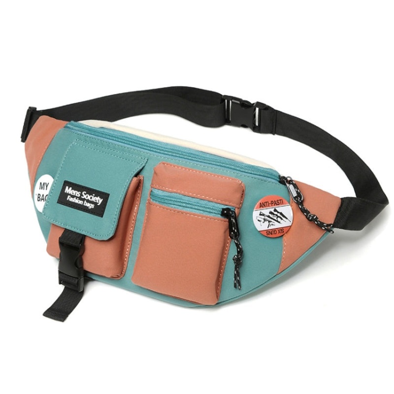 Canvas Crossbody Shoulder Backpack Sports Chest Bag (Green)