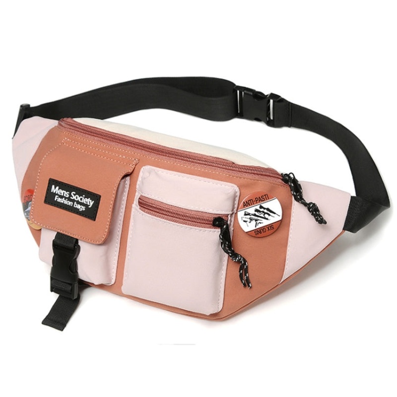 Canvas Crossbody Single Shoulder Backpack Sports Chest Bag (Orange)