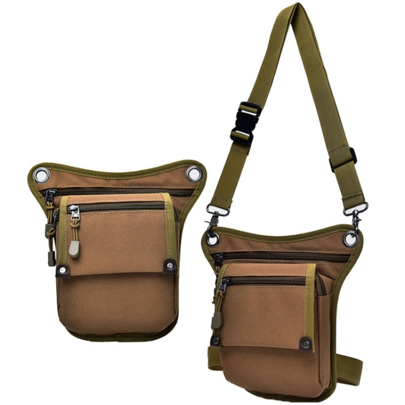 Cycling Waist and Leg Bag Multi Compartment Waist Pack (Coffee)