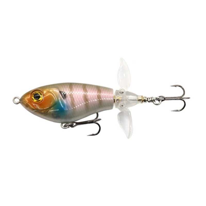 DF080 16g Double Paddle Tractor Surface Tether Roadrunner Fake Lure Long-distance Casting Lure(Horse Mouth Color)