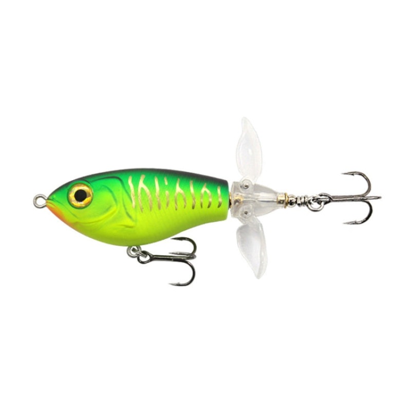 DF080 16g Double Paddle Tractor Surface Tether Roadrunner Fake Lure Long-distance Casting Lure(Tiger Pattern)