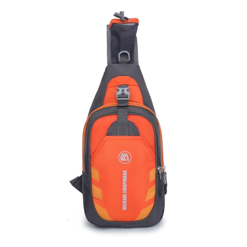 Mini Chest Bag Outdoor Sports Bag Orange Color (Single Shoulder Diagonal)