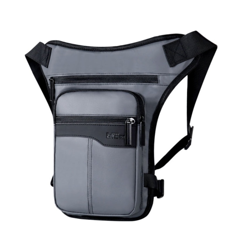 Motorcycle Riding Waist and Leg Bag Outdoor Multifunctional Travel Sports Pack Grey (One Size)