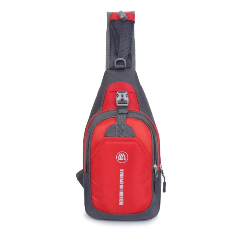Single Shoulder Diagonal Mini Chest Bag Outdoor Sports Bag(Red)