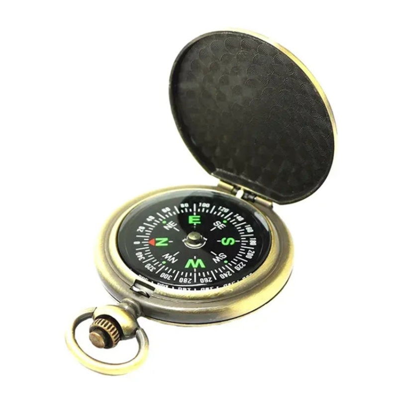 Vintage Metal Flip Pocket Watch Compass (Nisa)