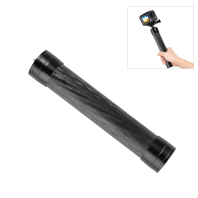 PULUZ 21cm Carbon Fiber Extension Monopod Stick for DJI / MOZA / Feiyu V2 / Zhiyun G5 Gimbal (Black)