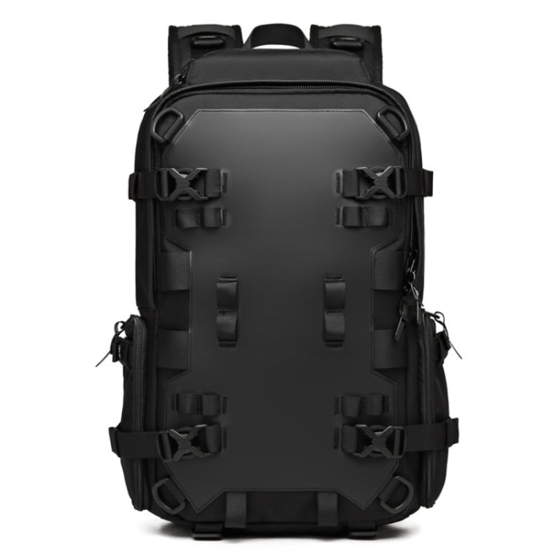 Men Backpack Sports Helmet Breathable Waterproof Wear-resistant (Black)