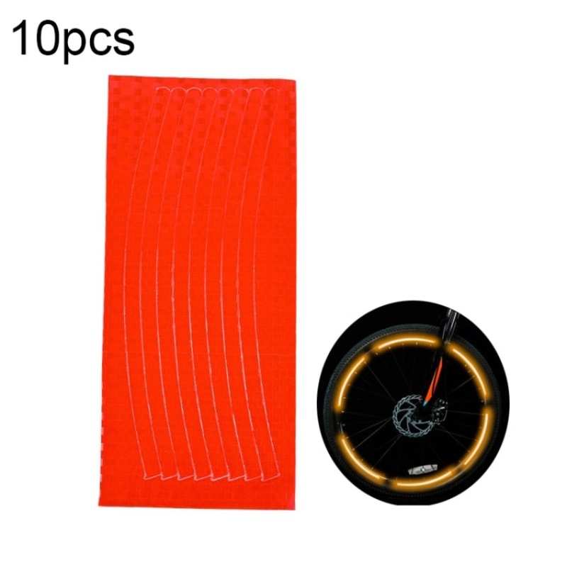 Reflective Bicycle Rims Stickers Riding Equipment Accessories (Orange)