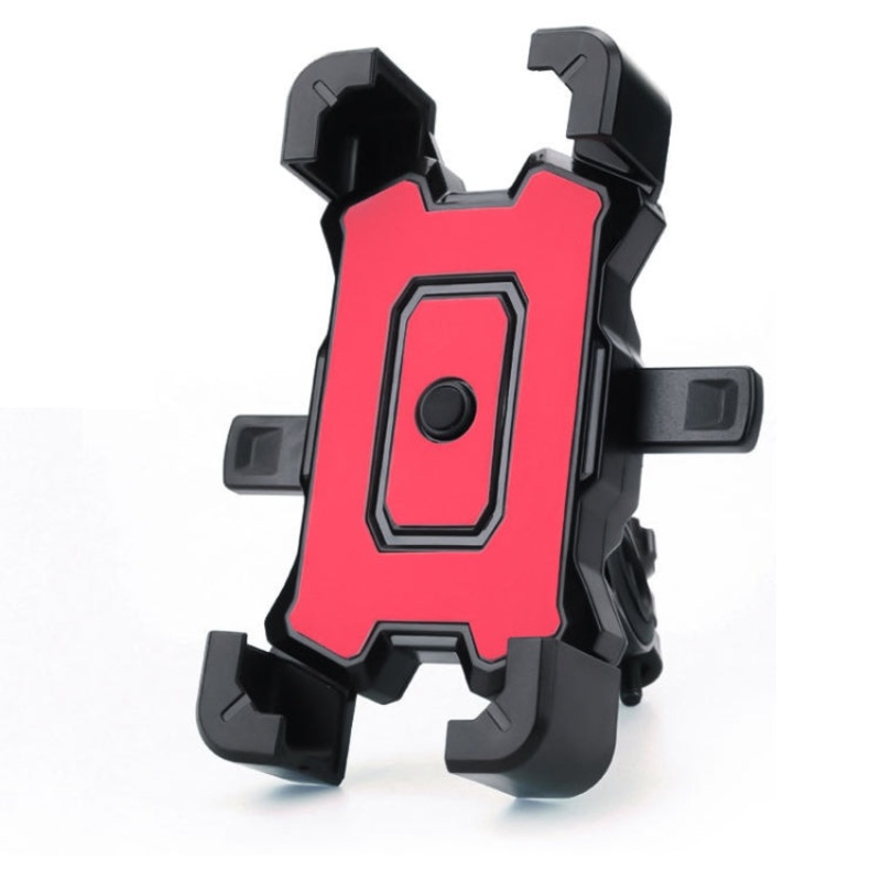 Shockproof Electric Bike Motorcycle Bicycle Riding Navigation Bracket Red (Handlebar)