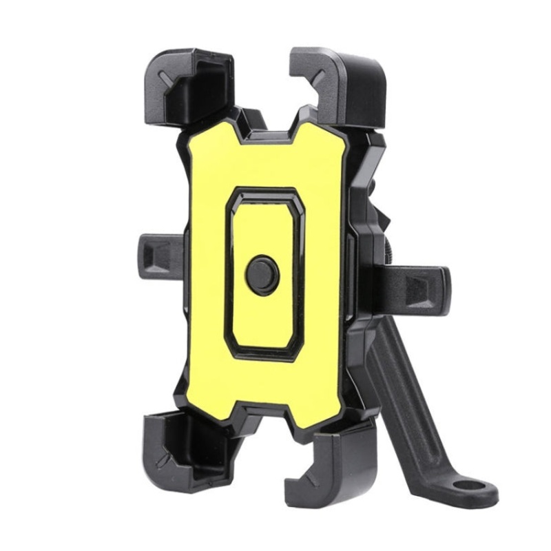 Shockproof Electric Bike Motorcycle Bicycle Riding Navigation Bracket Yellow (Rearview Mirror)