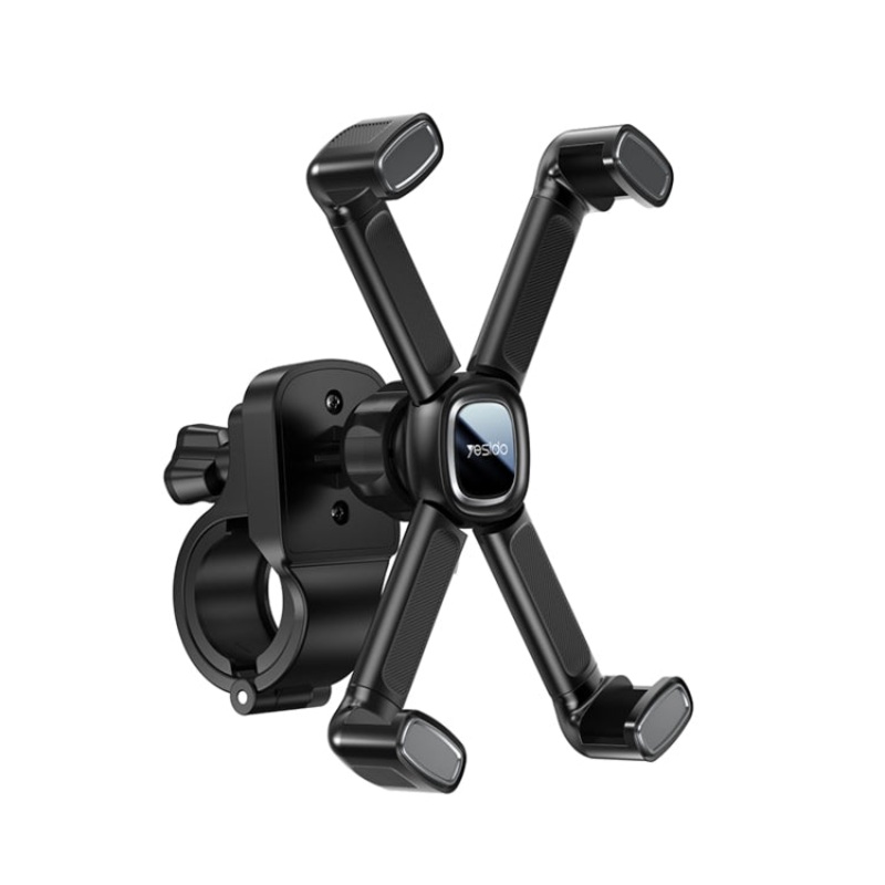 Bicycle Handle Phone Holder 4-axis Support (Black)