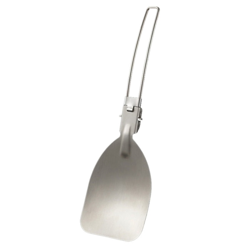 Stainless Steel Folding Frying Spatula Outdoor Camping Portable Tableware (Rice Shovel)