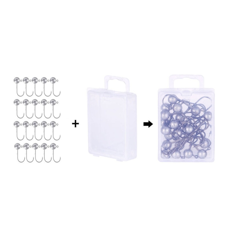 HENGJIA JI035 20pcs 3.5g Lead Head Hook Fishing Gear Lua Anti-drop Hooks
