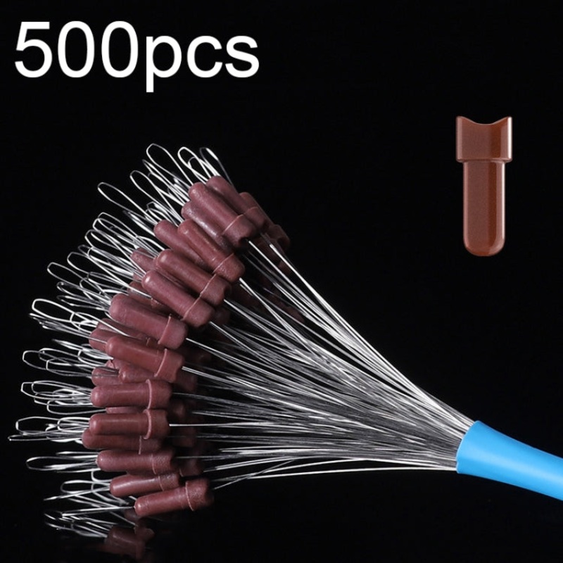 5sets/500pcs Space Bean Positioning Rod Slightly Bean Fishing Gear Supplies, Size: L(Brown T-shaped)