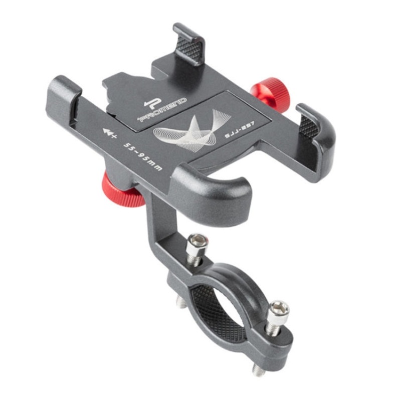 Adjustable Aluminum Alloy Rotation Bicycle Mobile Phone Bracket (Titanium)
