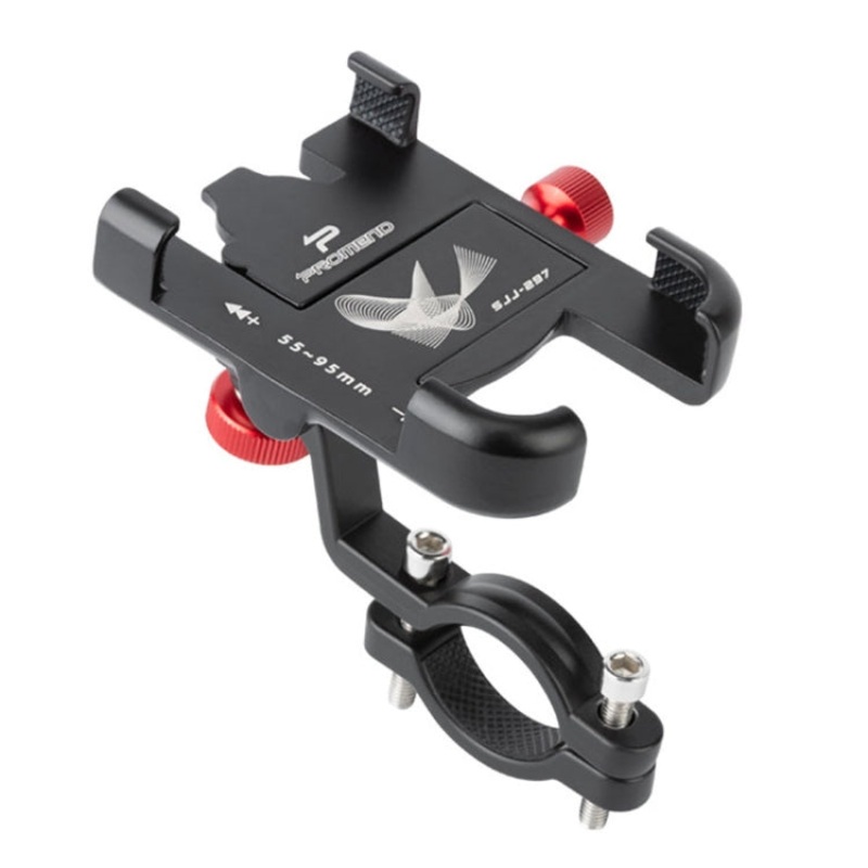 Aluminum Alloy Rotation Adjustable Bicycle Mobile Phone Bracket (Black)
