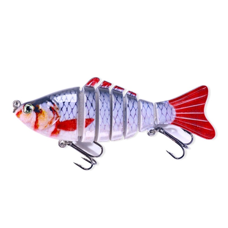 HENGJIA JM062 7 Section Fish Fake Lures VIB Minnow Fishing Lures, Size: 10cm 15g(2)