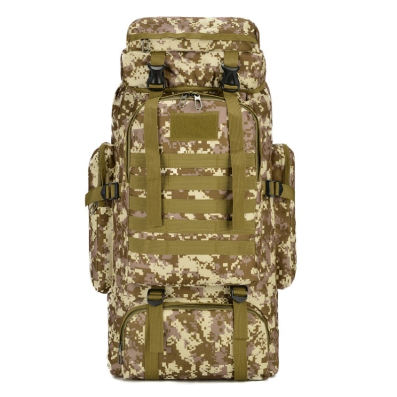 Large Capacity Travel Hiking Backpack Waterproof Scratch-resistant Desert Camouflage (56-75L)