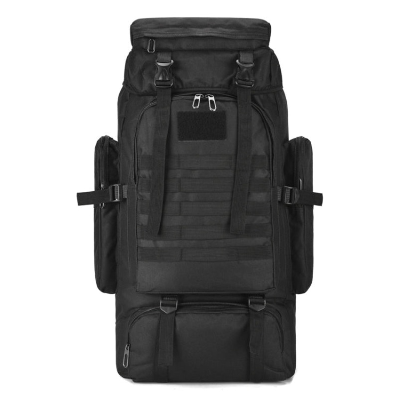 Large Capacity Waterproof Scratch-resistant Hiking Backpack for Travel (Black)