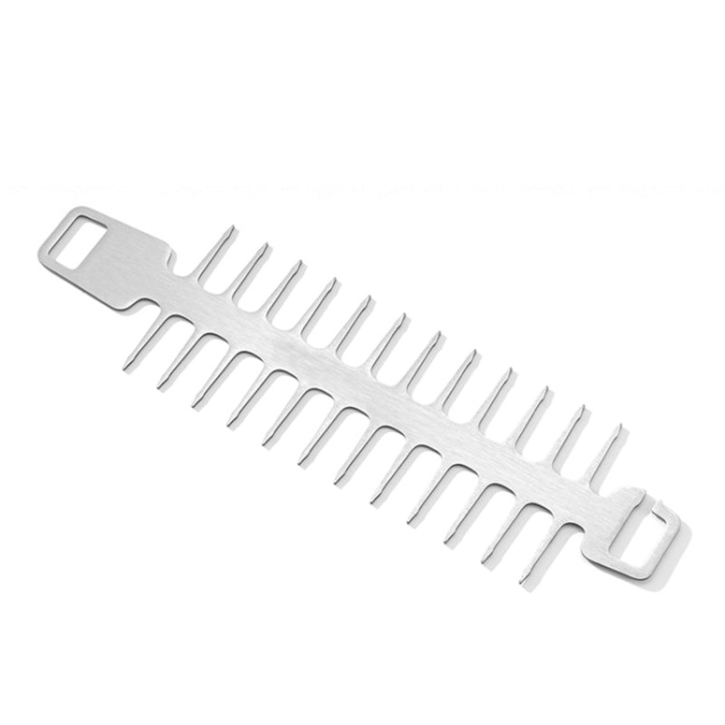 Outdoor Fish Bone Barbecue Steak Stainless Steel Barbecue Stick(^)(Hook Style)