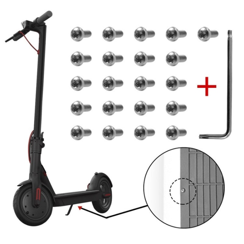 21pcs/set For Xiaomi Mijia M365 Pro Battery Compartment Screws(White)