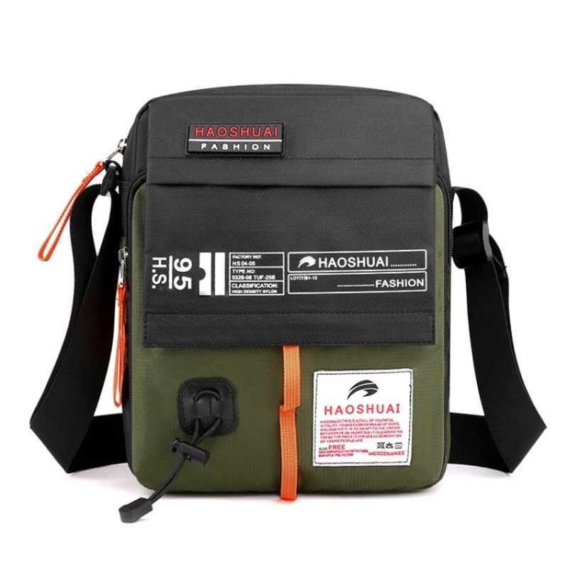 Army Green Men Crossbody Bag Sports Casual Shoulder Bag (Army Green)