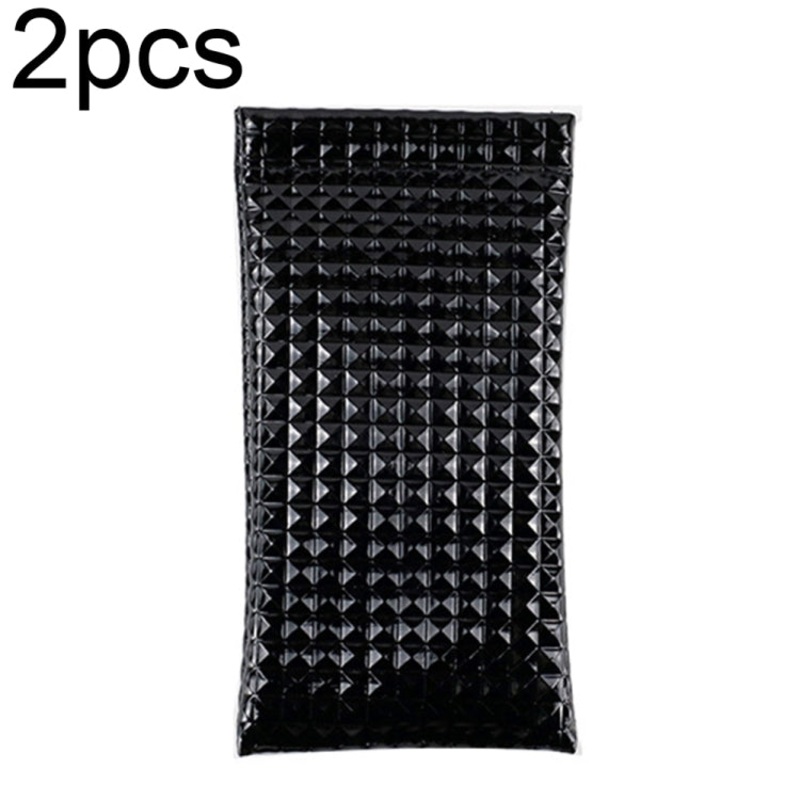 D8649-240 2pcs PU Leather Bullet Portable Waterproof Glasses Storage Bag, Color: Black