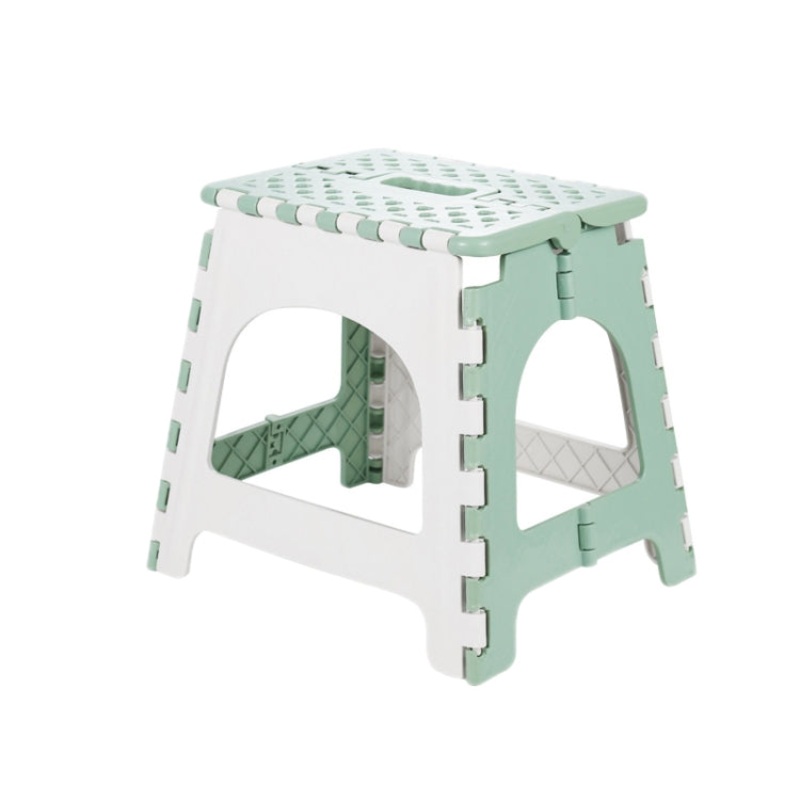 Folding Portable Stool for Home and Outdoor Use (Green Medium)