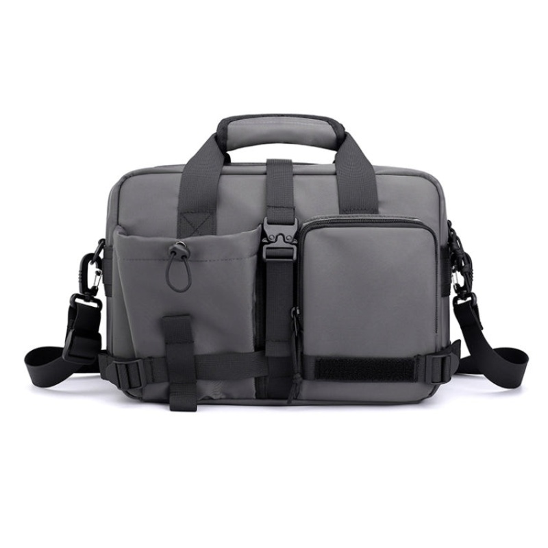 Large Capacity Casual Shoulder Messenger Bag Handle Computer Bag (Grey) for Men