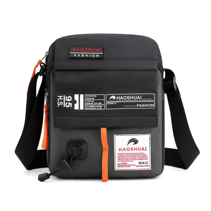 Men Crossbody Bag Sports Casual Shoulder Bag Grey (One Size)
