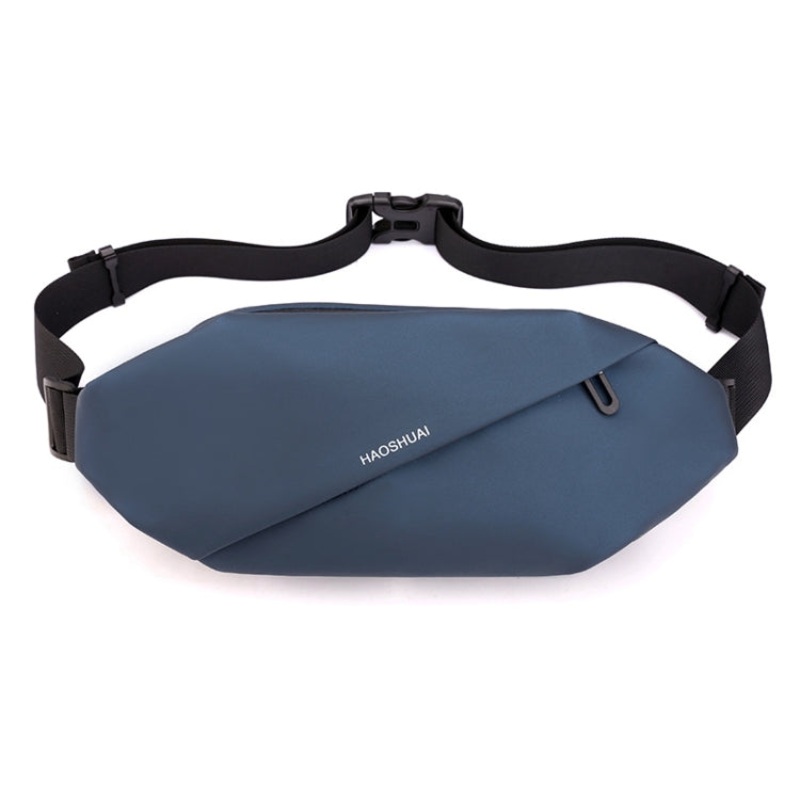 Men Waist Bag Outdoor Running Mobile Phone Bag (Dark Blue)