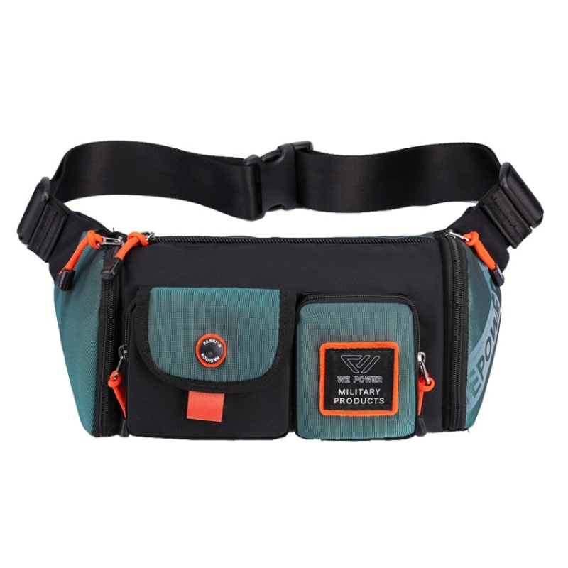 Men Waterproof Chest Bag Messenger Large Capacity Commute Bag (Dark Green)