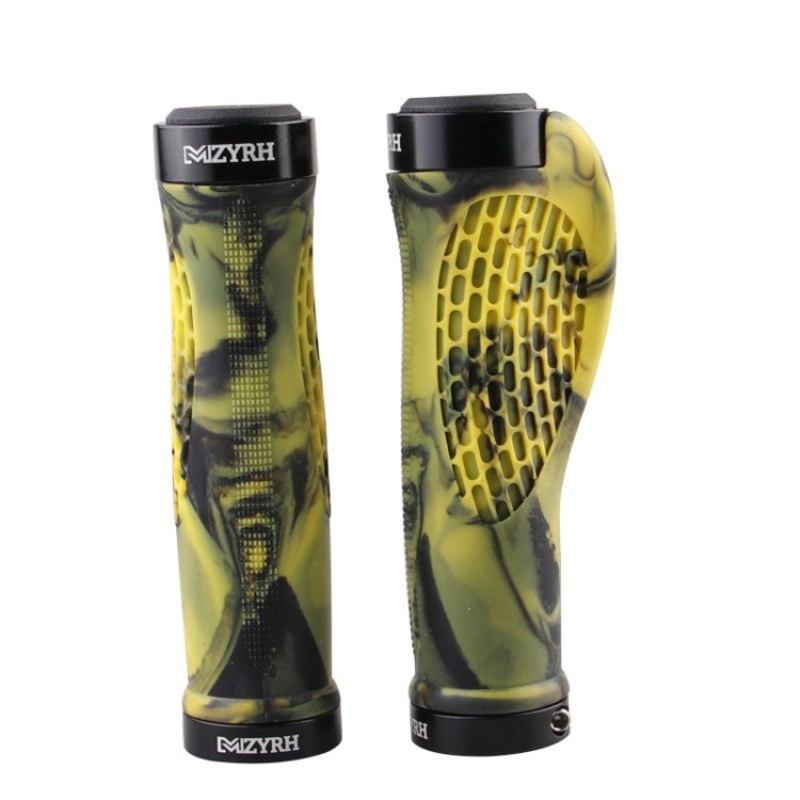 MZYRH 1pair Mountain Bike Bicycle Handlebar Grips Protective Covers(Black and Yellow)
