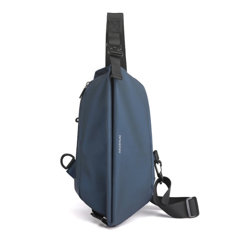 Casual Men Chest Bag Shoulder Bag with Dark Blue Color