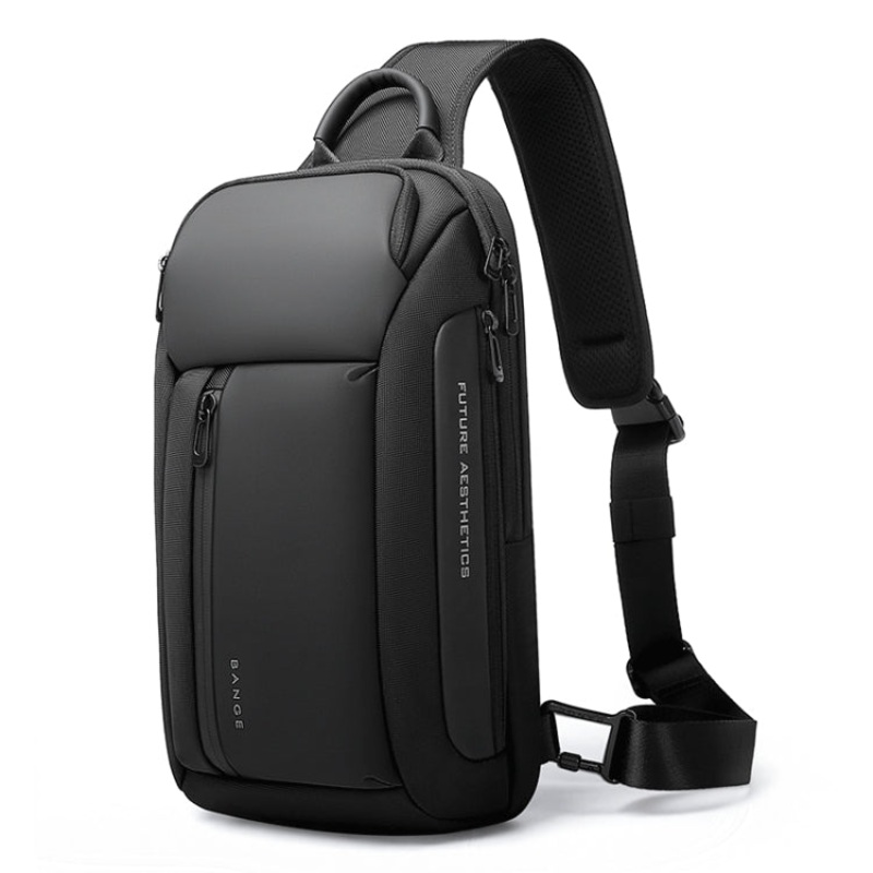 Fashion Waterproof Shoulder Chest Bag Oxford Style (Black)