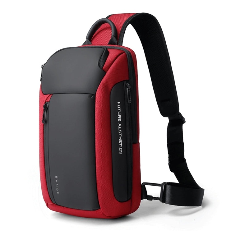 Fashion Waterproof Shoulder Chest Bag with Oxford Material (Red)
