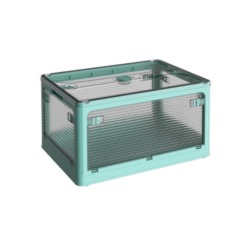 Folding Outdoor Camping BBQ Snacks Slider Storage Box (Small Blue)