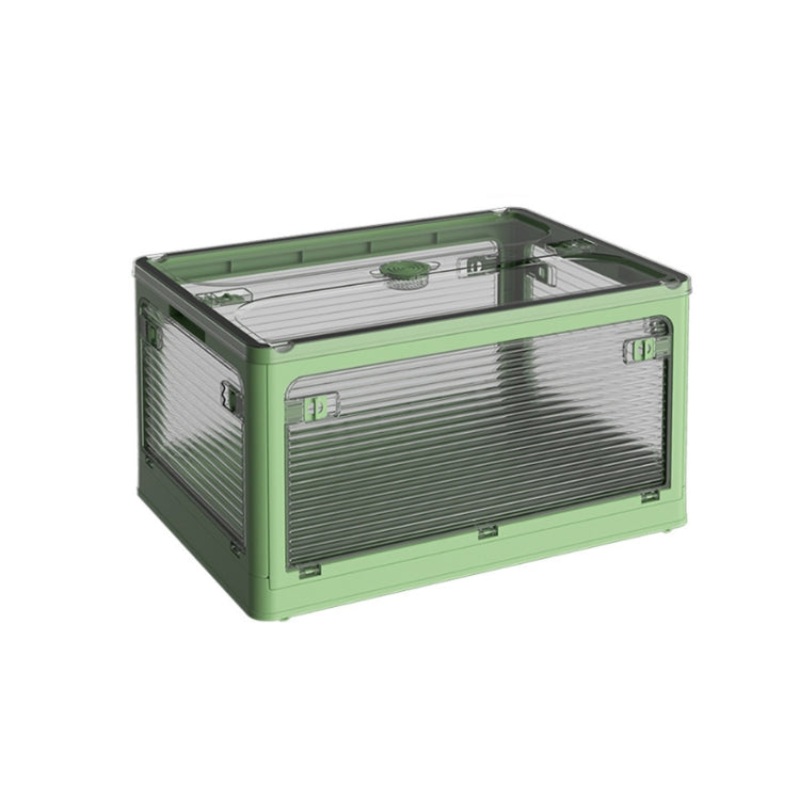 Folding Outdoor Camping BBQ Snacks Slider Storage Box (Small, Green)
