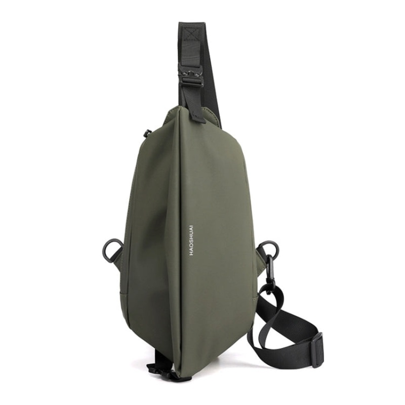 Men Casual Shoulder Bag Chest Bag Army Green (1100-25)