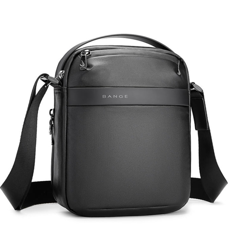 Men Crossbody Shoulder Bag Casual Business Bag (Black)