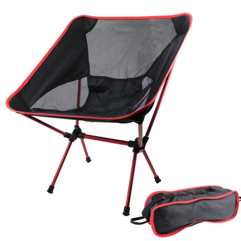 Outdoor Camping Lounge Beach Portable Folding Chair (Red)
