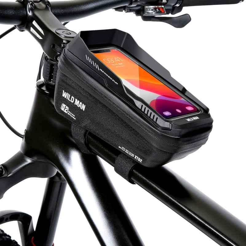 Waterproof Bicycle Hard Shell Touch Screen Phone Bag (Twill)