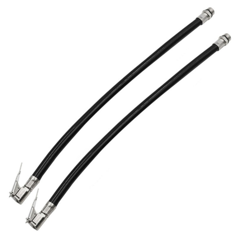 Bicycle Car Tire Rubber Tube Pump Nozzle 12.5mm Black (2 PCS)