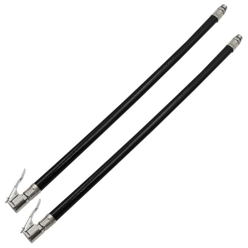 Bicycle Car Tire Rubber Tube Pump Nozzle 9.5mm Black (2 PCS)