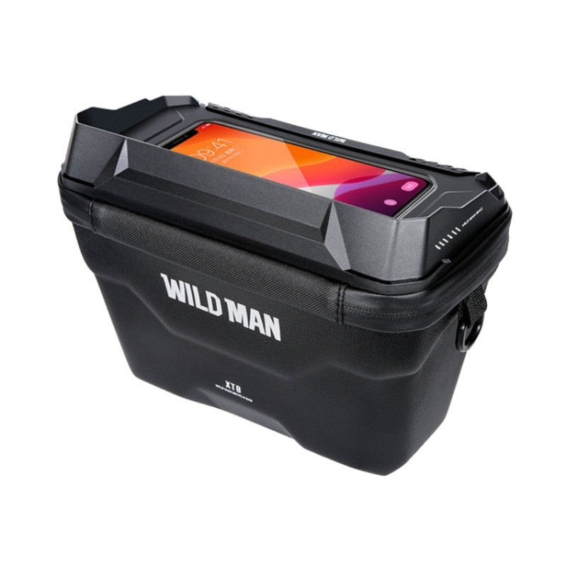 Bicycle Hard Shell Touch Screen Waterproof Head Bag Black